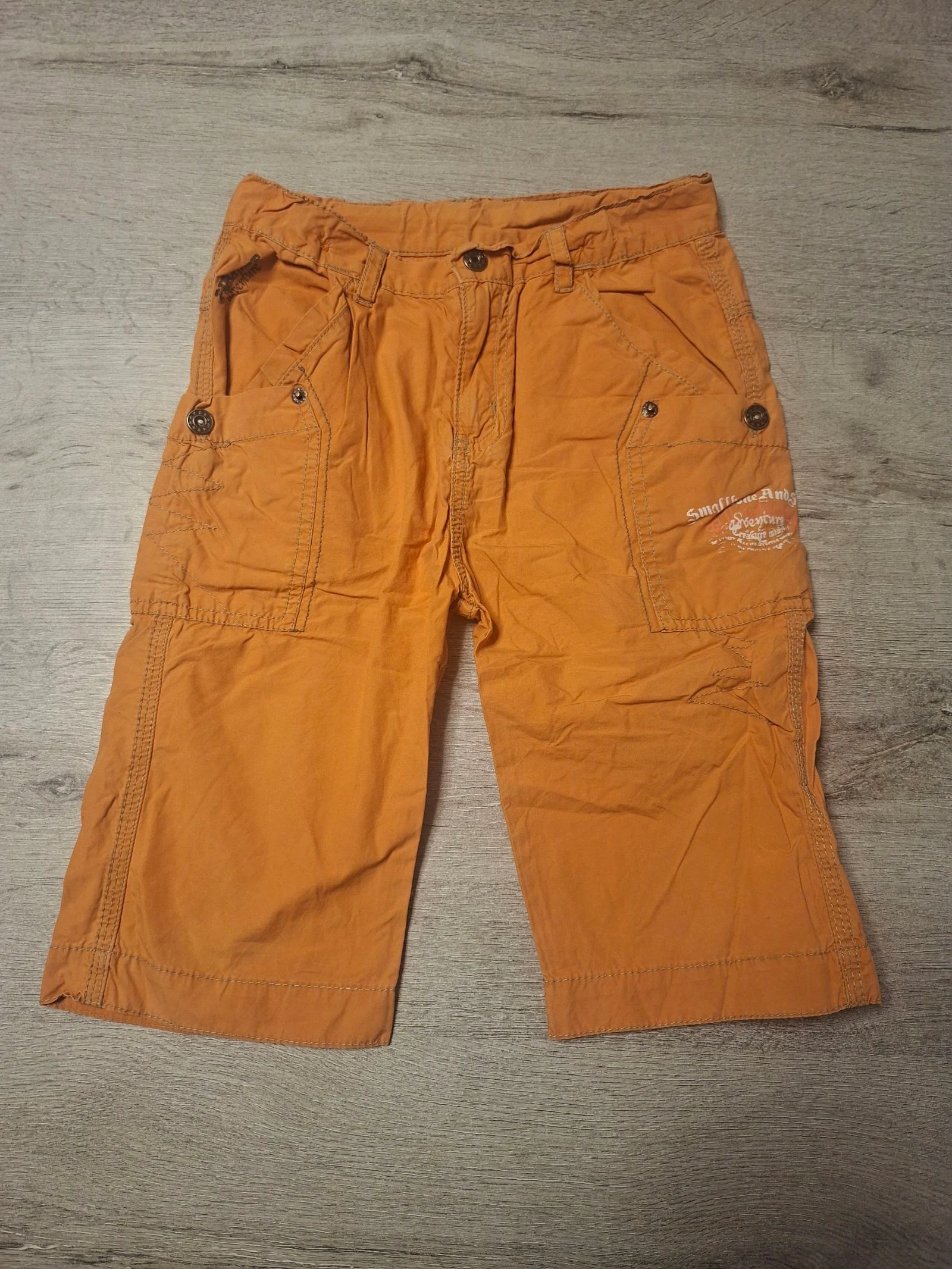 🌷F4-09🌷Pantacourt cargo garçón TISSAIA – Talla 8 años – Color camello/naranja – Resistente y de moda🌷 – photo 2